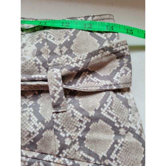 Python Print Canvas Mini Skirt Revolve Rocker Punk Festival Rave 80s Retro -6 - Picture 7 of 8